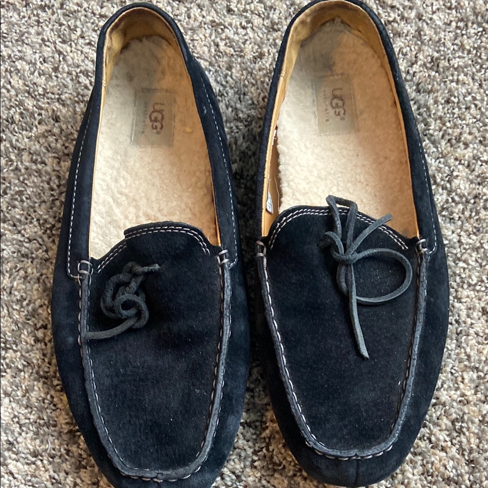 UGG Men's Black Suede Loafers